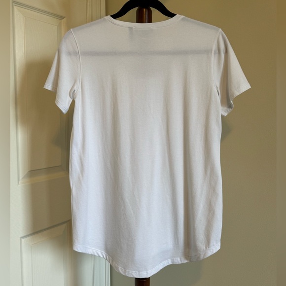NWOT Theory Basic Roundneck Pima Cotton Blend T-Shirt - Size S/P - White - Picture 2 of 4